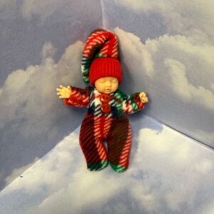 Green, red and white plaid sleeper with hat - fits my mini baby by Zuru